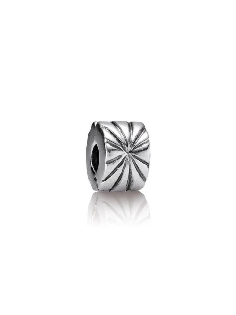 Pandora Sterling Silver Sunburst Clip Charm Retired Stamped 925 ALE